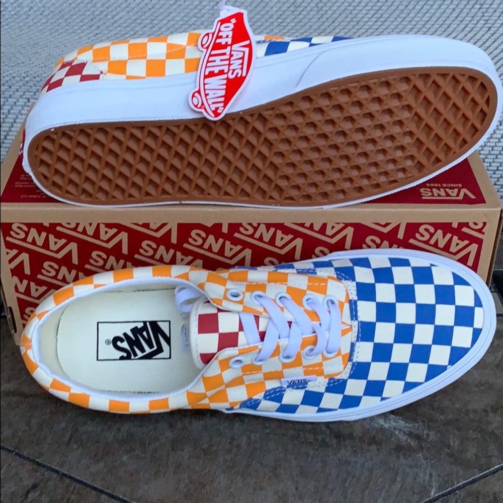 VANS ERA CHECKERBOARD MULTI/TRUE WHITE MEN’s - Picture 3 of 16